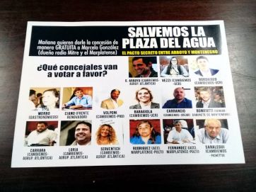 Tras un tenso debate y una fuerte oposición vecinal, se cayó la privatización de la Plaza del Agua