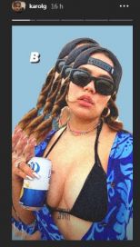 Karol G deslumbró a sus seguidores con su foto en la playa