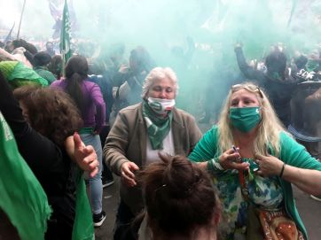 Los festejos en Mar del Plata por la media sanción en Diputados