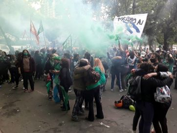 Los festejos en Mar del Plata por la media sanción en Diputados