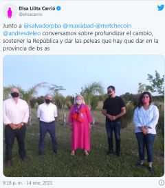 Carrió se mete en la interna radical y le da la bendición a Abad
