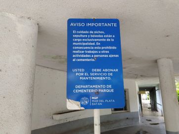 Lamentable estado edilicio del Cementerio Parque