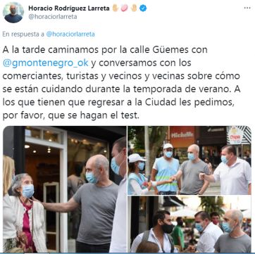 En la previa electoral, Montenegro y Larreta recorrieron las calles marplatenses