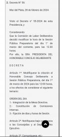 La Sesión Preparatoria cambió de horario