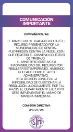 El Ministerio de Trabajo rechazó el recurso del Municipio y deberá implementar el Convenio
