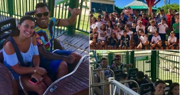 Carlitos Tévez cerró un parque de diversiones para festejar el cumple de su hija