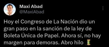 Boleta Única de Papel: las repercusiones en la política local tras su aprobación