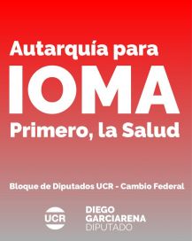 Garciarena: “La salud es un derecho, IOMA necesita autarquía”