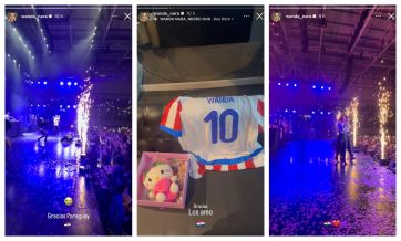Cómo fue el primer show de L-gante y Wanda Nara en Paraguay