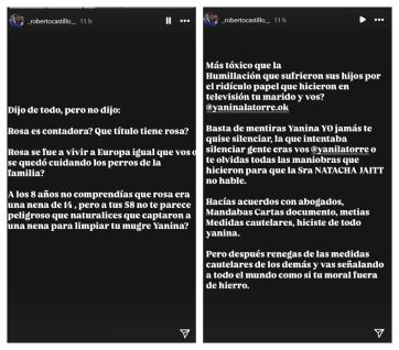 Roberto Castillo rompió el silencio y fulminó a Yanina Latorre