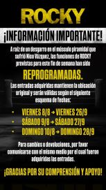 Nico Vázquez debió suspender las funciones de Rocky