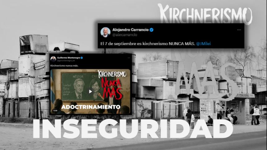 La Libertad Avanza recarga su campaña bonaerense con inseguridad y repite su único lema: “Kirchnerismo, Nunca Más”
