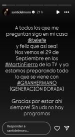 Santiago del Moro se expresó sobre su presunta renuncia de Telefe
