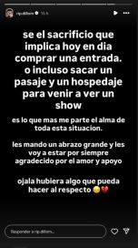 Dillom debió reprogramar su show: “Todavía no nos dieron fecha”