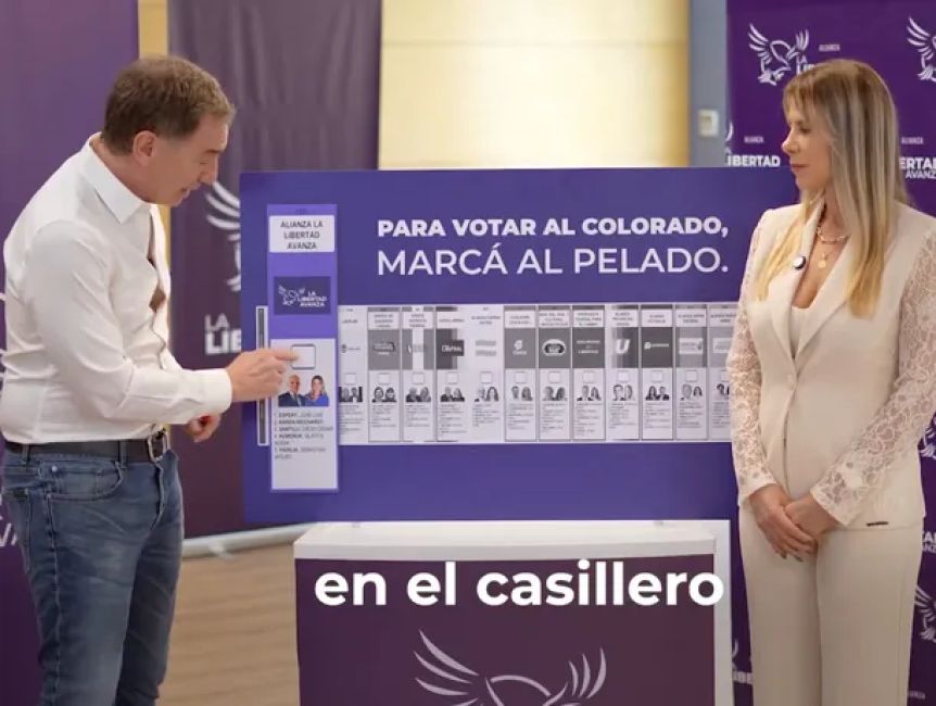 El insólito spot de LLA en el que llaman a votar por “otra persona que bajó su candidatura”