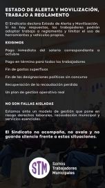El STM denunció al Municipio ante el Ministerio de Trabajo y volvió a tensionar la relación con el Ejecutivo