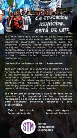 El STM declaró el estado de alerta permanente y exigió respuestas al Ejecutivo por la inseguridad en las escuelas