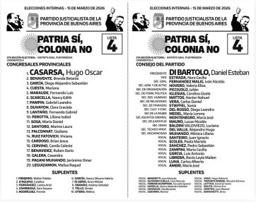 Este domingo, el PJ local define su conducción en una interna voto a voto
