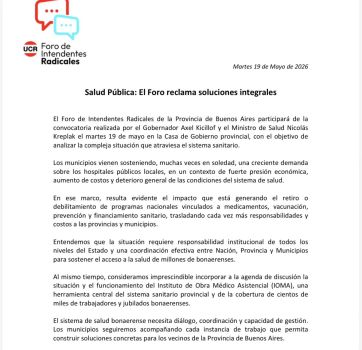 Ante la crisis en salud, intendentes llegan a La Plata para reunirse con Kicillof y Kreplak