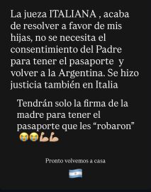 Wanda Nara obtiene permiso judicial para volver a Argentina con sus hijas
