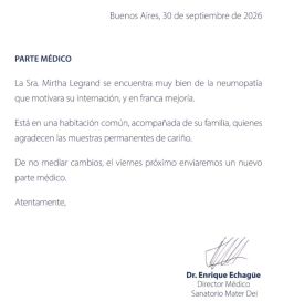 Mirtha Legrand, “está muy bien” de la neumopatía: nuevo parte médico