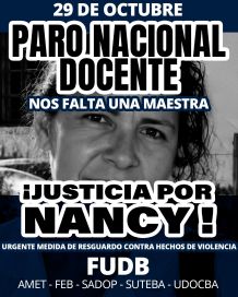 Paro docente y vigilia en Mar del Plata: los gremios reclamarán justicia por Nancy Godoy